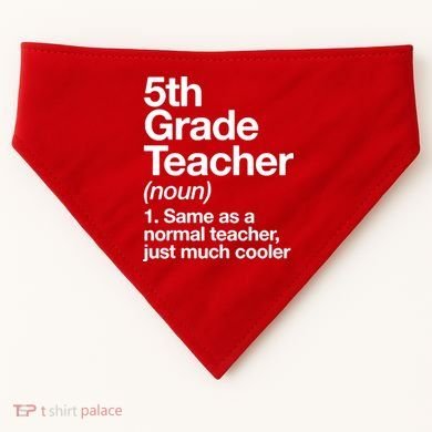 5th Grade Teacher Funny Definition USA-Made Doggie Bandana