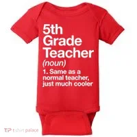 5th Grade Teacher Funny Definition Baby Bodysuit thumb 0