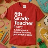 5th Grade Teacher Funny Definition Kids T-Shirt thumb 3