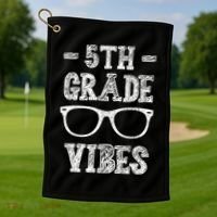 5th Grade Vibes Golf Towel thumb 1