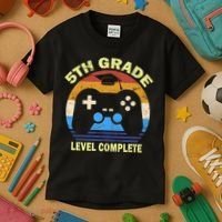 5th Level Complete School Graduation Kids T-Shirt thumb 3