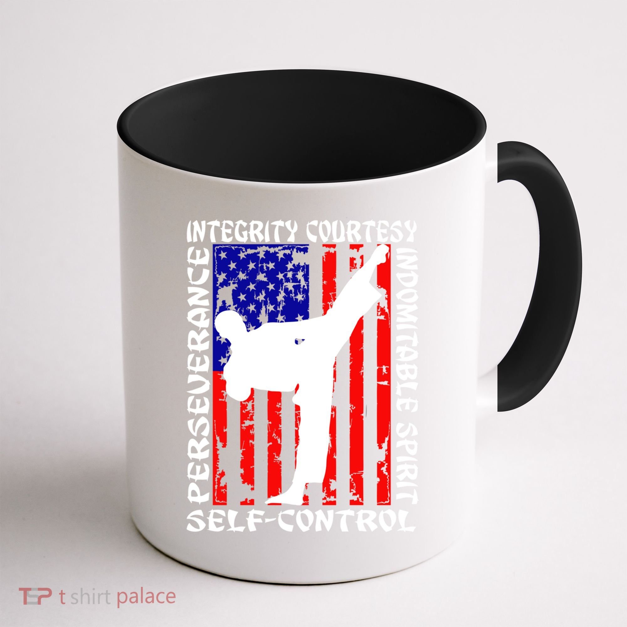 5 Tenets Of Taekwondo Martial Arts Gift Coffee Mug