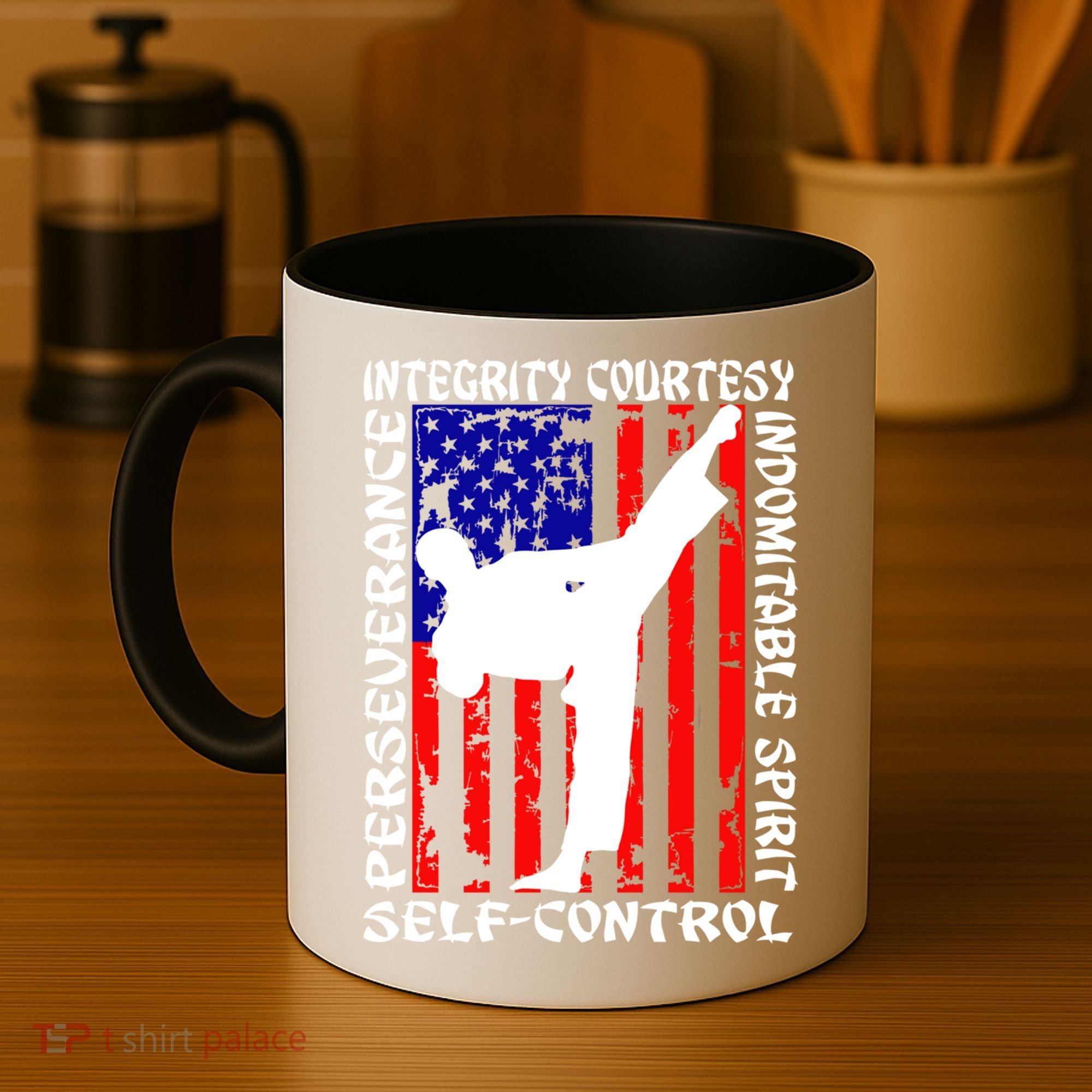 5 Tenets Of Taekwondo Martial Arts Gift Coffee Mug