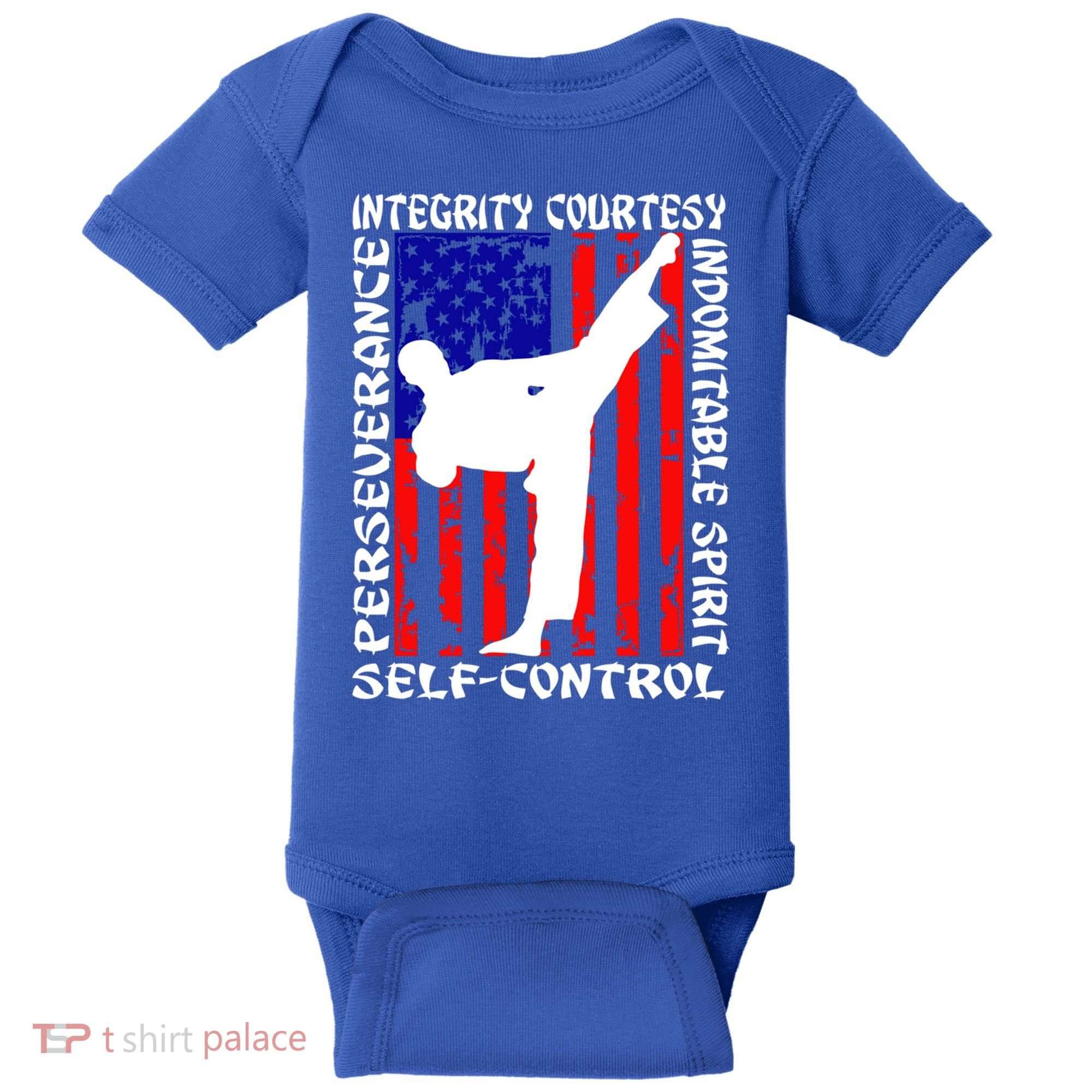 5 Tenets Of Taekwondo Martial Arts Gift Baby Bodysuit
