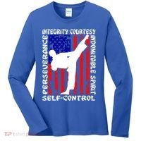5 Tenets Of Taekwondo Martial Arts Gift Women's Long Sleeve Shirt thumb 0