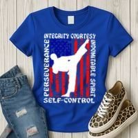 5 Tenets Of Taekwondo Martial Arts Gift Women's T-Shirt thumb 3