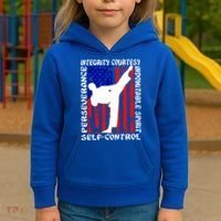 5 Tenets Of Taekwondo Martial Arts Gift Kids Hoodie thumb 3