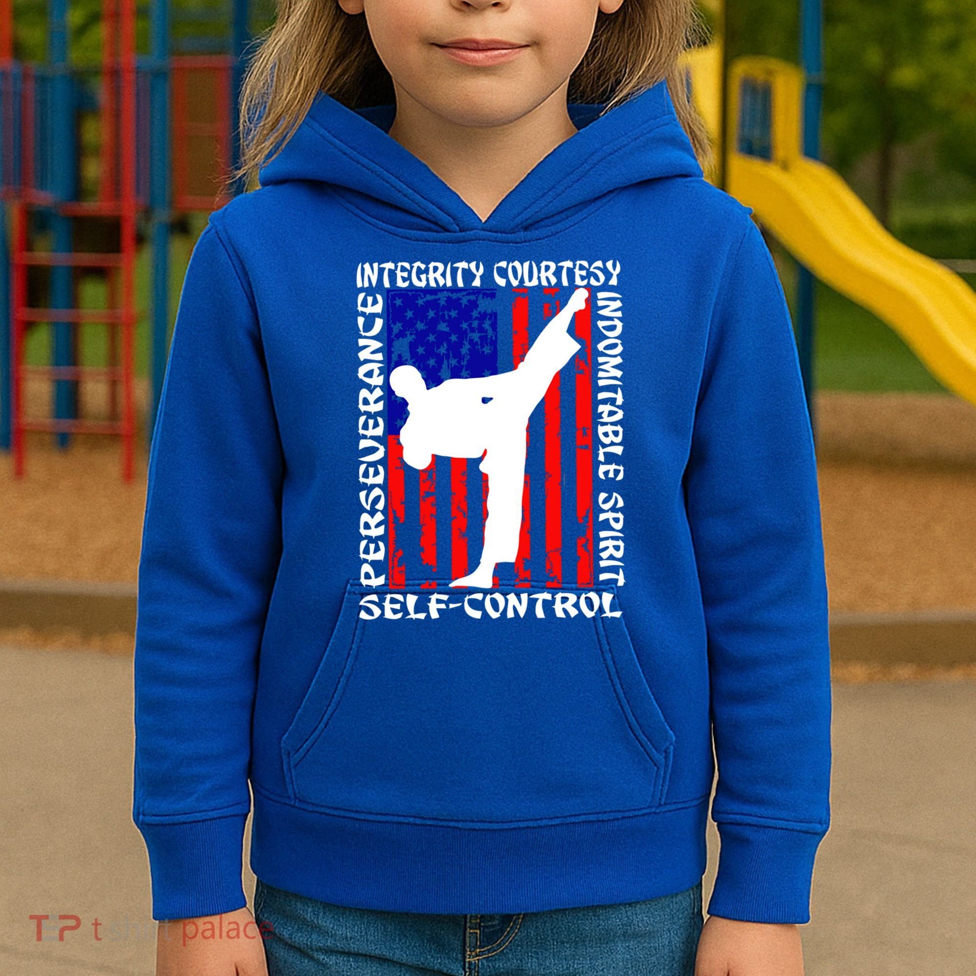 5 Tenets Of Taekwondo Martial Arts Gift Kids Hoodie