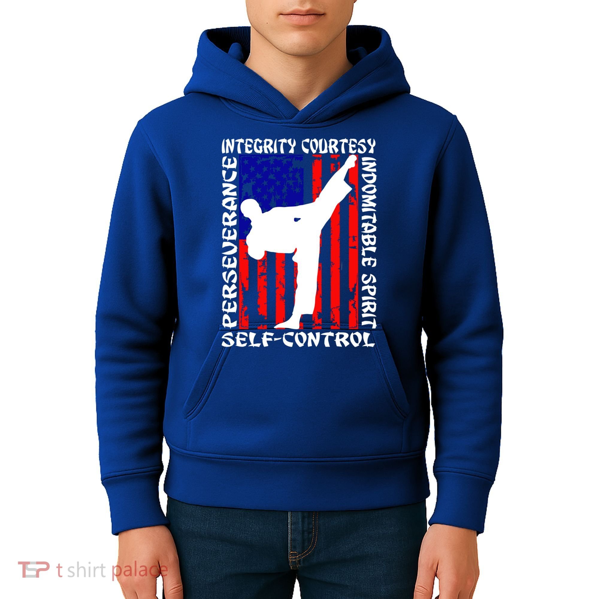 5 Tenets Of Taekwondo Martial Arts Gift Kids Hoodie