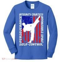 5 Tenets Of Taekwondo Martial Arts Gift Kids Long Sleeve Shirt thumb 0