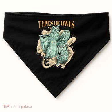 5 Types Of Owls USA-Made Doggie Bandana