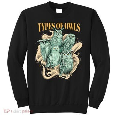 5 Types Of Owls Sweatshirt