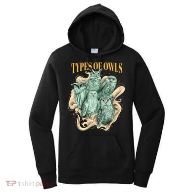 5 Types Of Owls Women's Hoodie