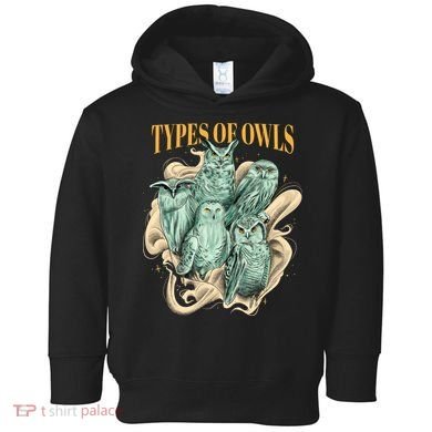 5 Types Of Owls Toddler Hoodie
