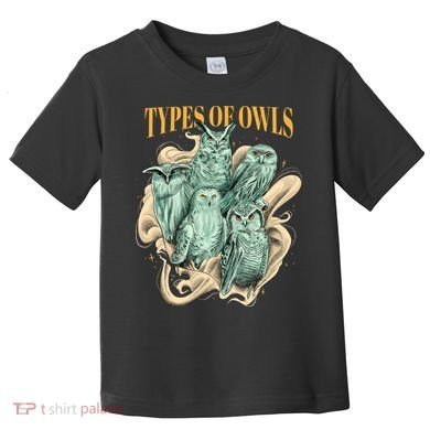 5 Types Of Owls Toddler T-Shirt