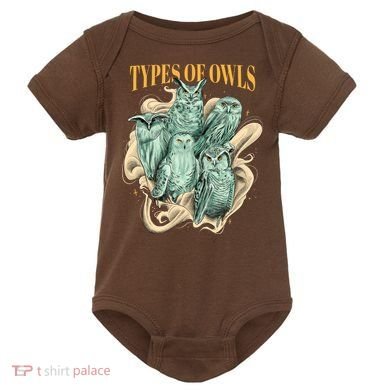 5 Types Of Owls Baby Bodysuit