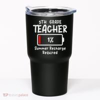 5th-Grade Teacher Summer Recharge Required Last Day School Tumbler thumb 0