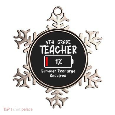 5th-Grade Teacher Summer Recharge Required Last Day School Ornament