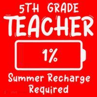 5th-Grade Teacher Summer Recharge Required Last Day School Santa Hat thumb 1