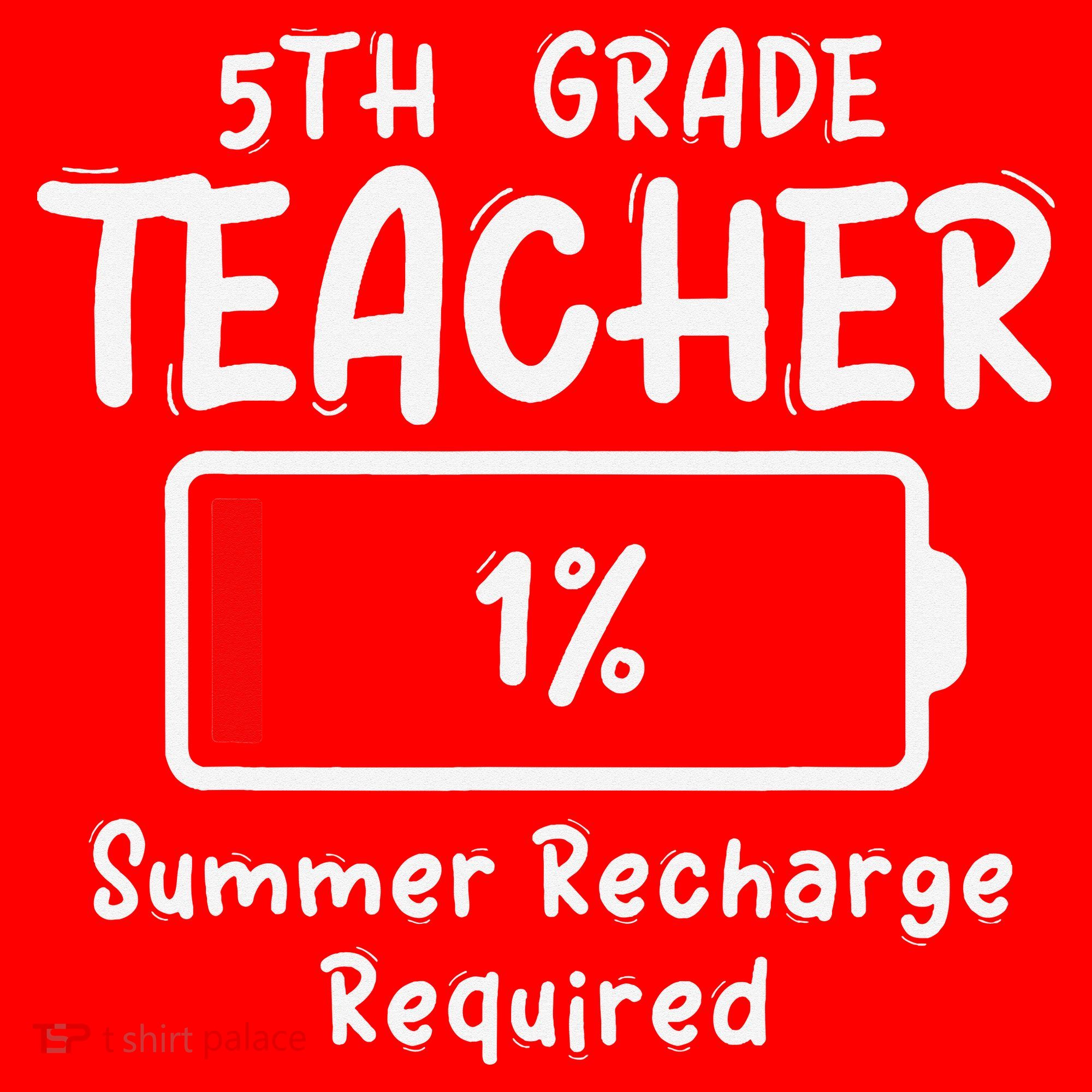 5th-Grade Teacher Summer Recharge Required Last Day School Santa Hat