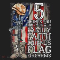 5 Things You Dont Mess With For Proud Patriotic American Beanie thumb 2