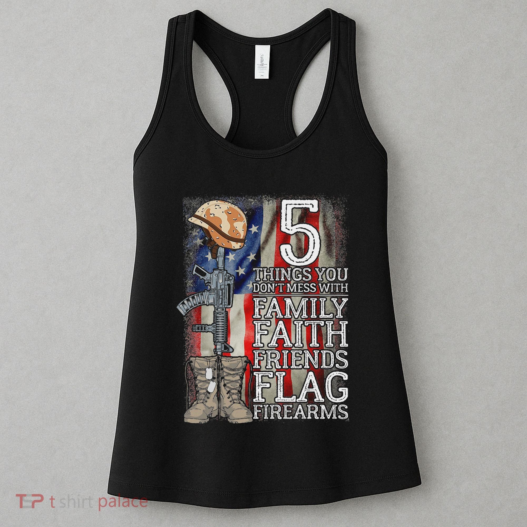 5 Things You Dont Mess With For Proud Patriotic American Women's Tank Top