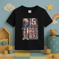 5 Things You Dont Mess With For Proud Patriotic American Toddler T-Shirt thumb 3