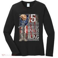 5 Things You Dont Mess With For Proud Patriotic American Women's Long Sleeve Shirt thumb 0