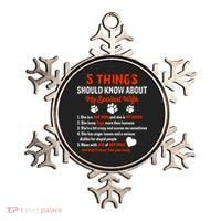 5 Things You Should Know About My Spoiled Wife She's Dog Mom Cute Gift Ornament thumb 0