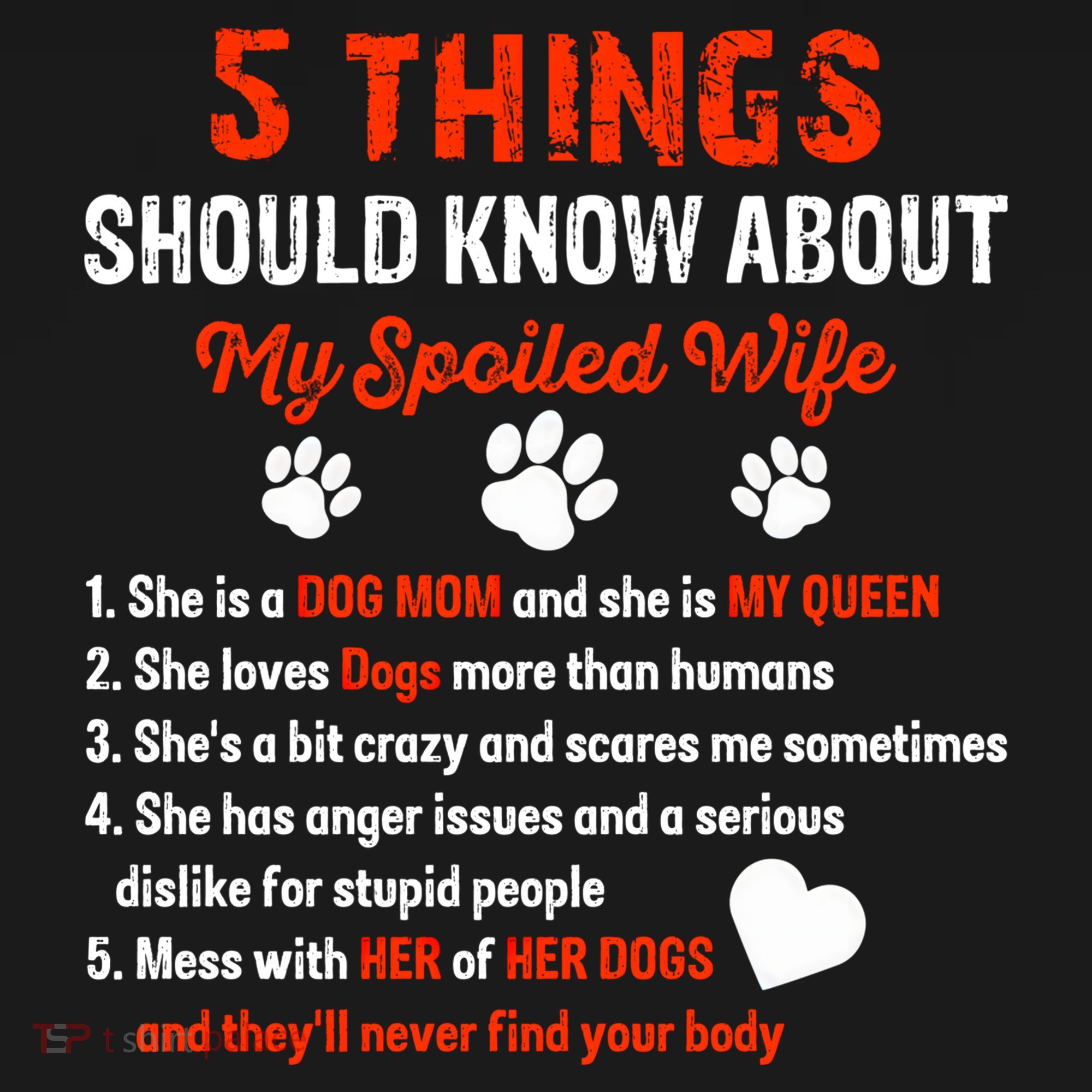 5 Things You Should Know About My Spoiled Wife She's Dog Mom Cute Gift Ornament