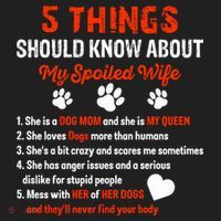 5 Things You Should Know About My Spoiled Wife She's Dog Mom Cute Gift Golf Towel thumb 3