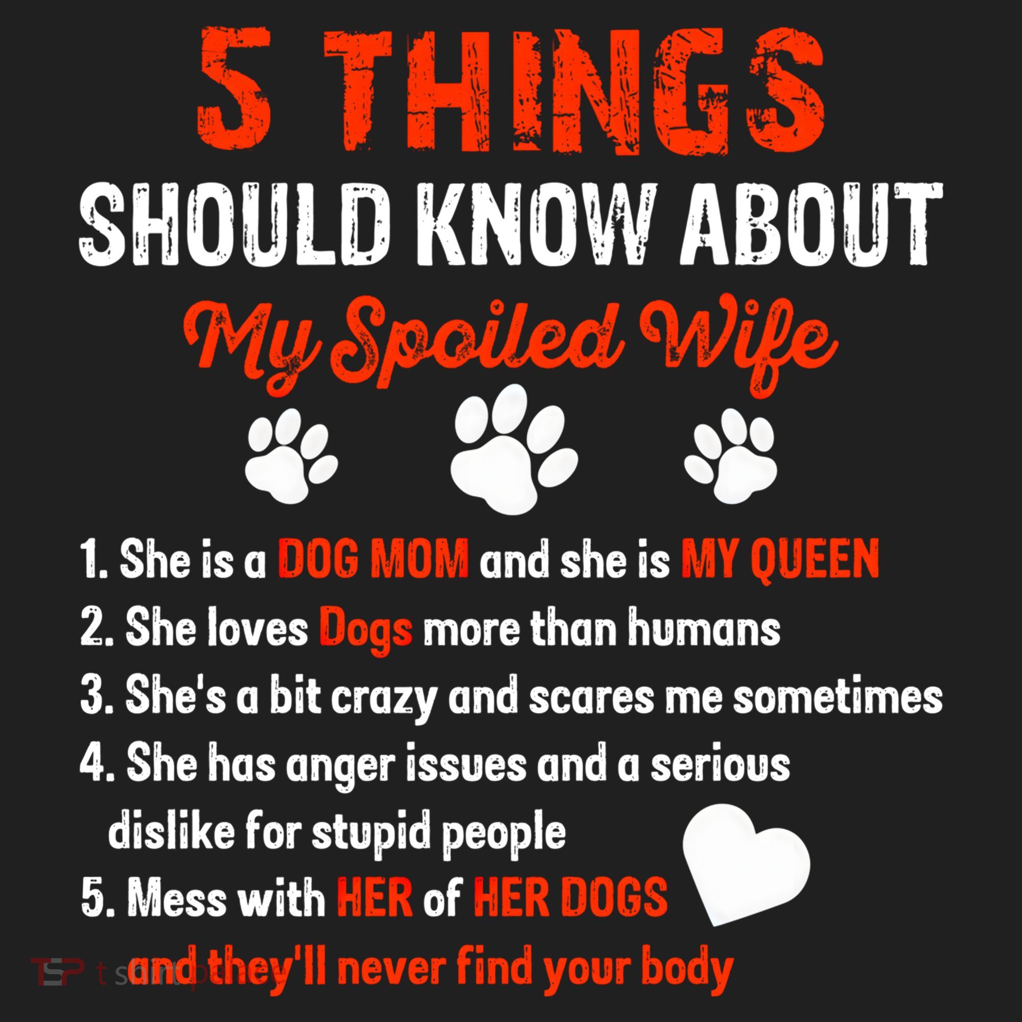 5 Things You Should Know About My Spoiled Wife She's Dog Mom Cute Gift Golf Towel