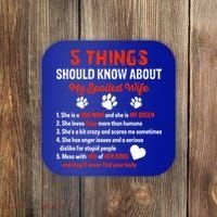 5 Things You Should Know About My Spoiled Wife She's Dog Mom Cute Gift Coaster thumb 0