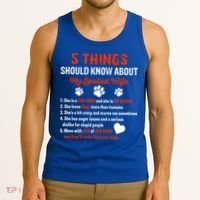 5 Things You Should Know About My Spoiled Wife She's Dog Mom Cute Gift Tank Top thumb 3