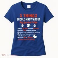 5 Things You Should Know About My Spoiled Wife She's Dog Mom Cute Gift Women's T-Shirt thumb 0