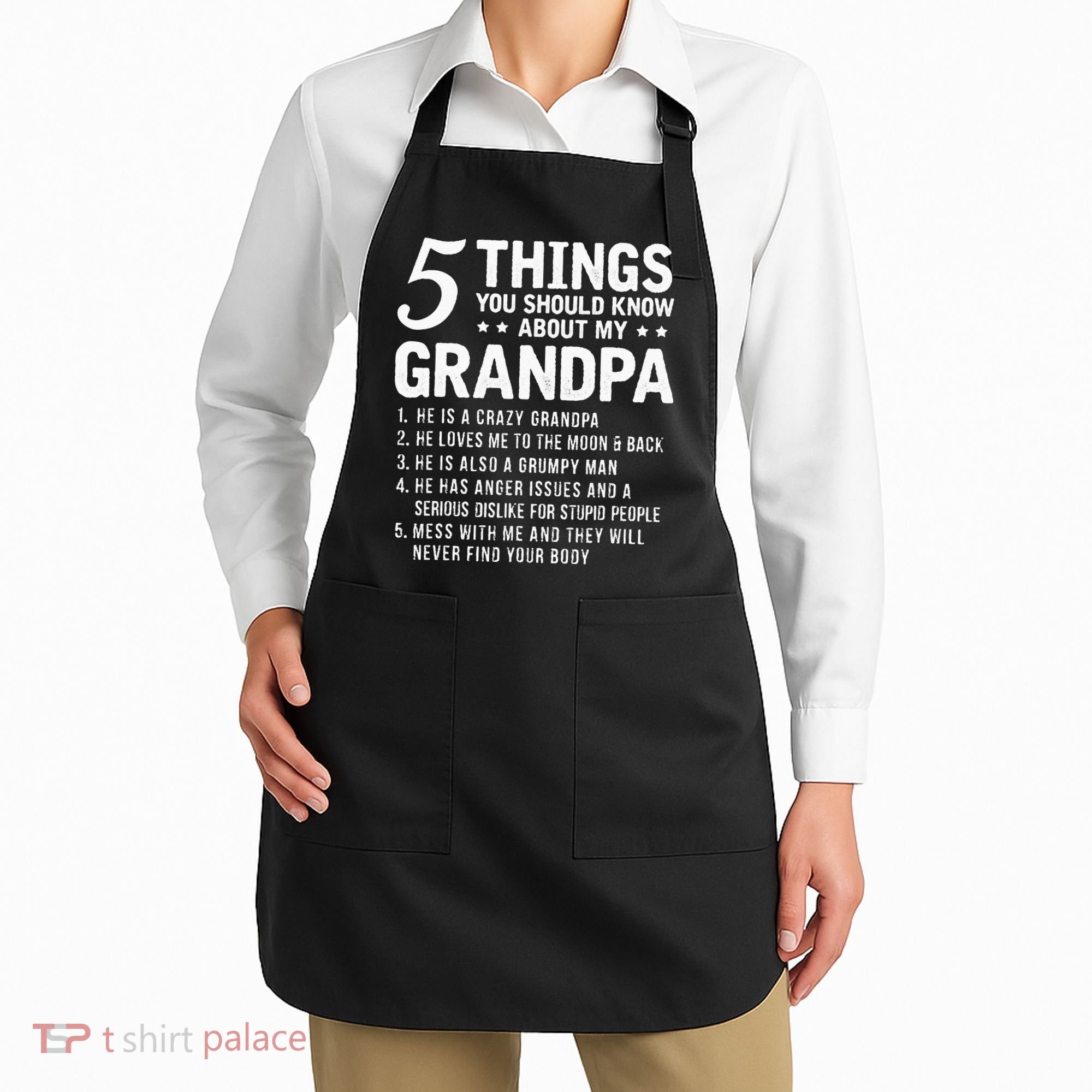 5 Things You Should Know About My Grandpa Funny Grampa Gift Apron