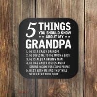 5 Things You Should Know About My Grandpa Funny Grampa Gift Coaster thumb 0