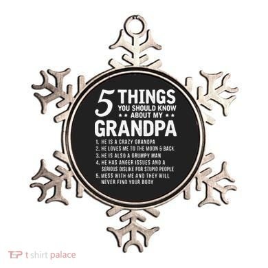 5 Things You Should Know About My Grandpa Funny Grampa Gift Ornament