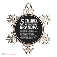 5 Things You Should Know About My Grandpa Funny Grampa Gift Ornament thumb 0
