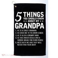 5 Things You Should Know About My Grandpa Funny Grampa Gift Golf Towel thumb 0