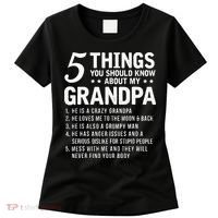 5 Things You Should Know About My Grandpa Funny Grampa Gift Women's T-Shirt thumb 0