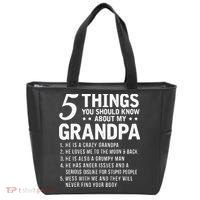 5 Things You Should Know About My Grandpa Funny Grampa Gift Tote Bag thumb 0