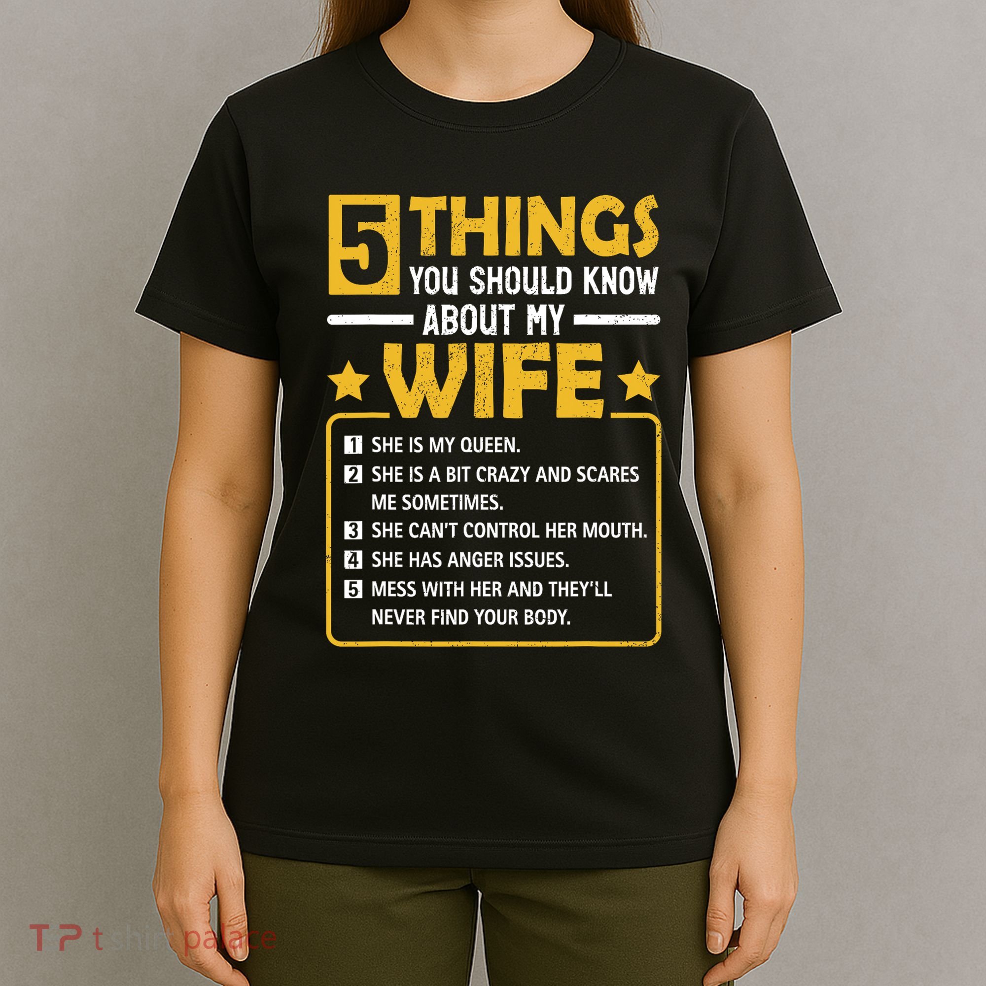 5 Things You Should Know About My Wife Funny Mommy T-Shirt