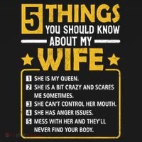5 Things You Should Know About My Wife Funny Mommy T-Shirt thumb 7