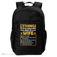5 Things You Should Know About My Wife Funny Mommy Backpack thumb 0