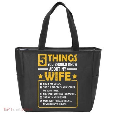 5 Things You Should Know About My Wife Funny Mommy Tote Bag