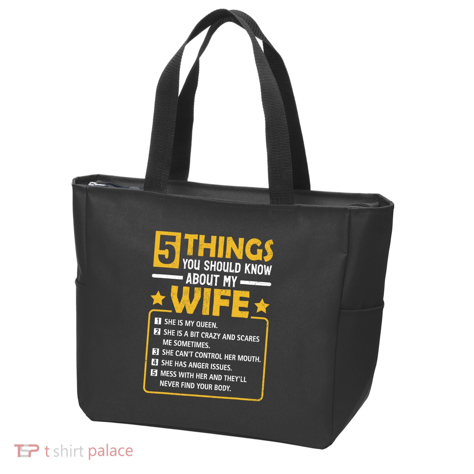 5 Things You Should Know About My Wife Funny Mommy Tote Bag