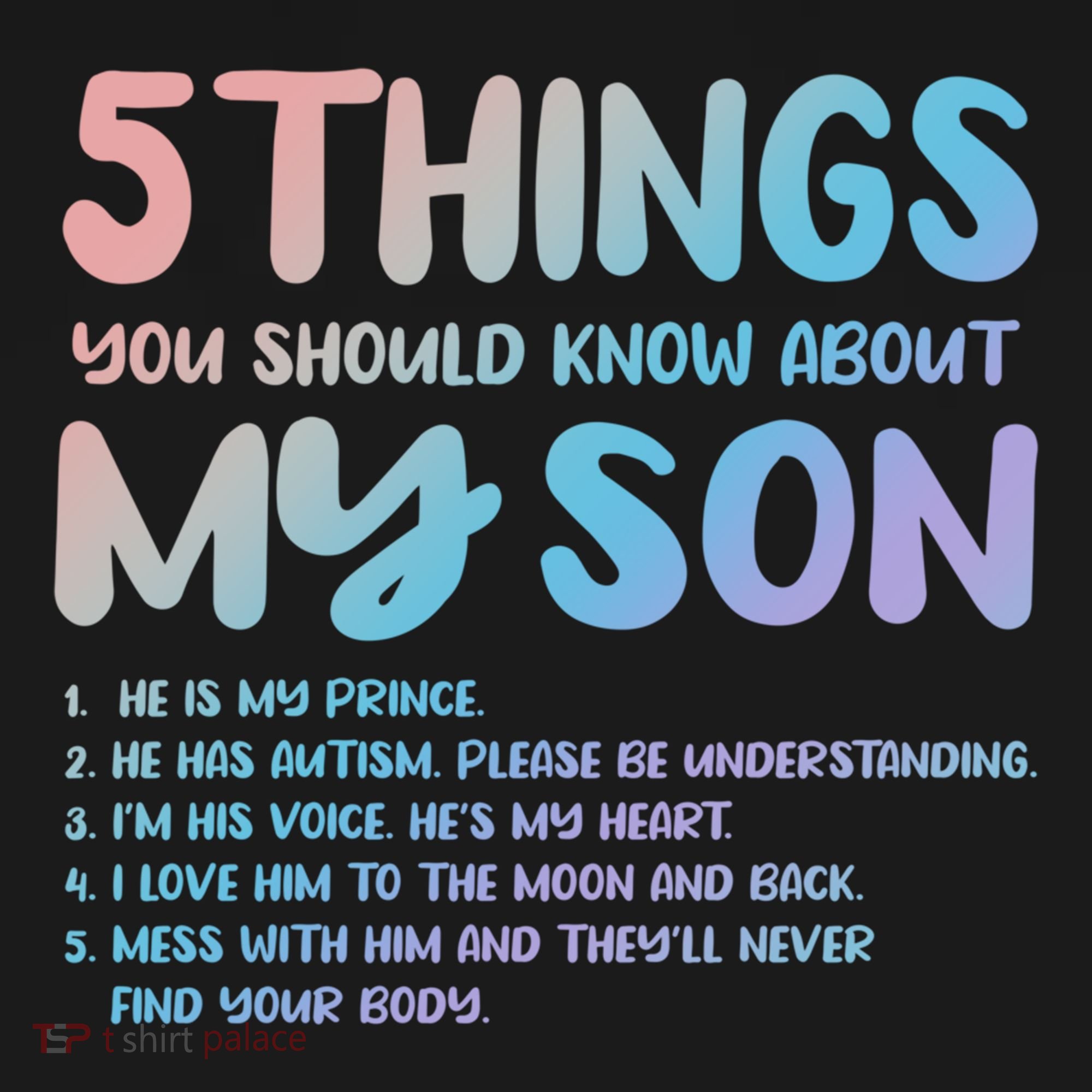 5 Things You Should Know About My Son Gift Proud Autism Parent Gift Pajama Set