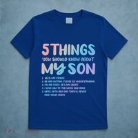 5 Things You Should Know About My Son Gift Proud Autism Parent Gift T-Shirt thumb 5