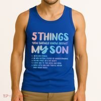 5 Things You Should Know About My Son Gift Proud Autism Parent Gift Tank Top thumb 3